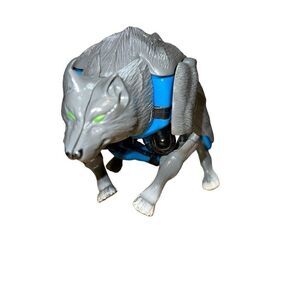 1996 WOLFGANG HASBRO TRANSFORMERS BEAST WARS ACTION FIGURE gray wolf VTG